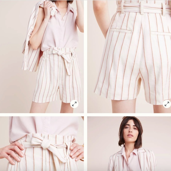 ⭐️ Edisto Paperbag High Waisted Classy Girly Business Artsy Hipster Hip Shorts - Picture 4 of 7